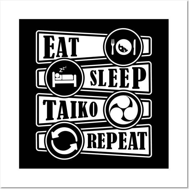 Eat Sleep Taiko Repeat Wall Art by BonnaVida